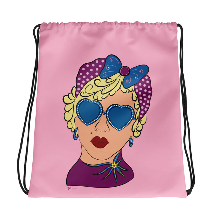 The Pop Art Girl Drawstring Bag - Tazloma