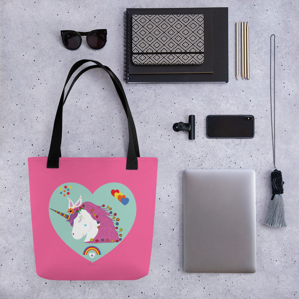 The Unicorn Pink Tote Bag - Tazloma