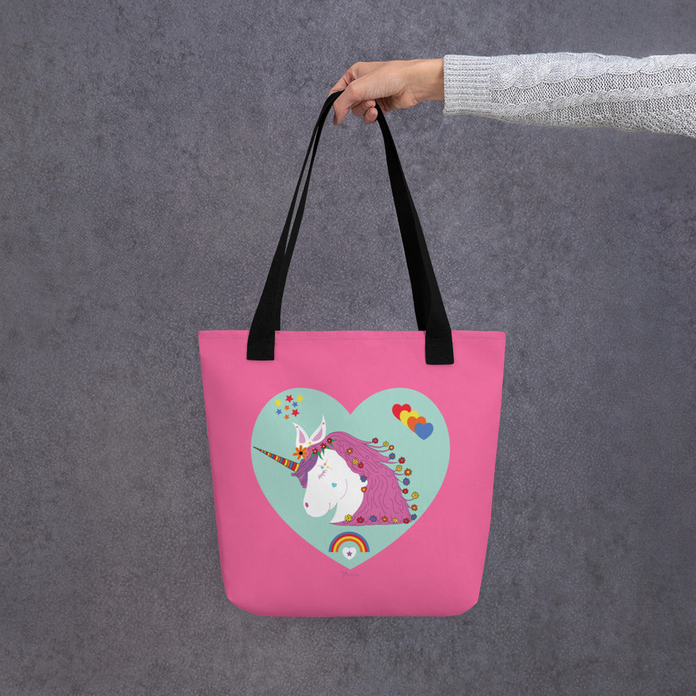 The Unicorn Pink Tote Bag - Tazloma