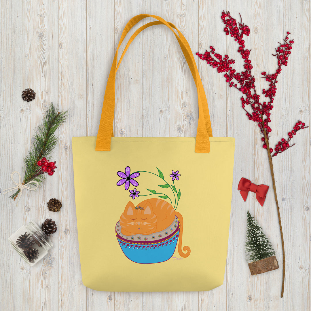 The Ginger Cat Tote Bag - Tazloma