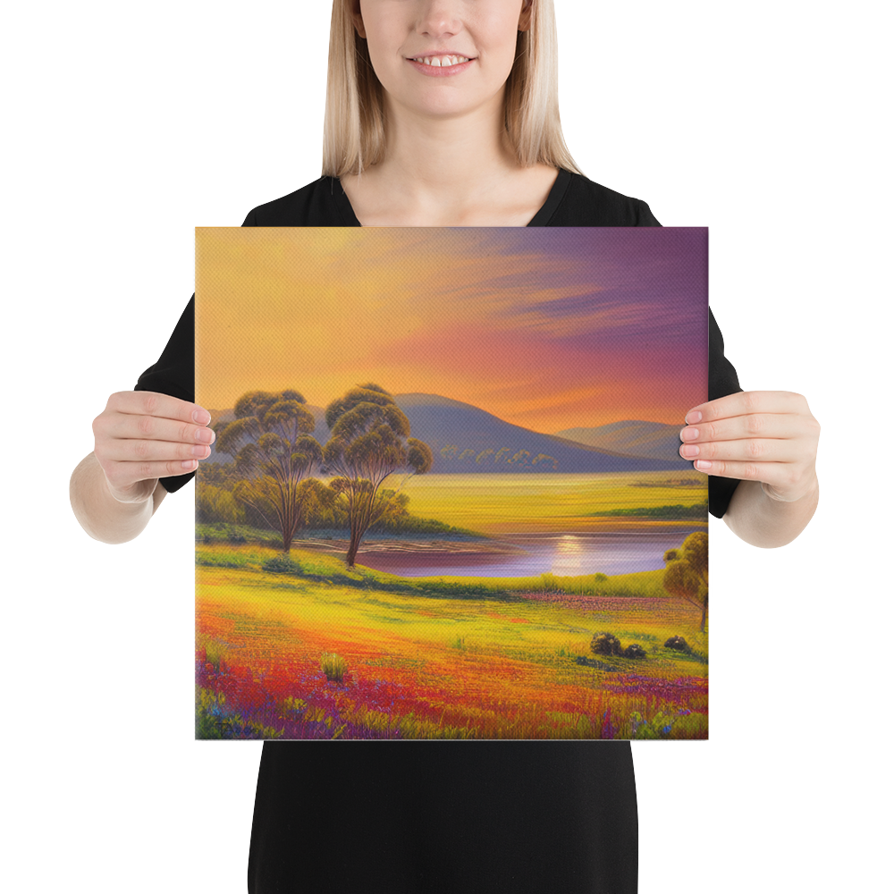 Australia Landscape Sunset Canvas Art Print - Tazloma