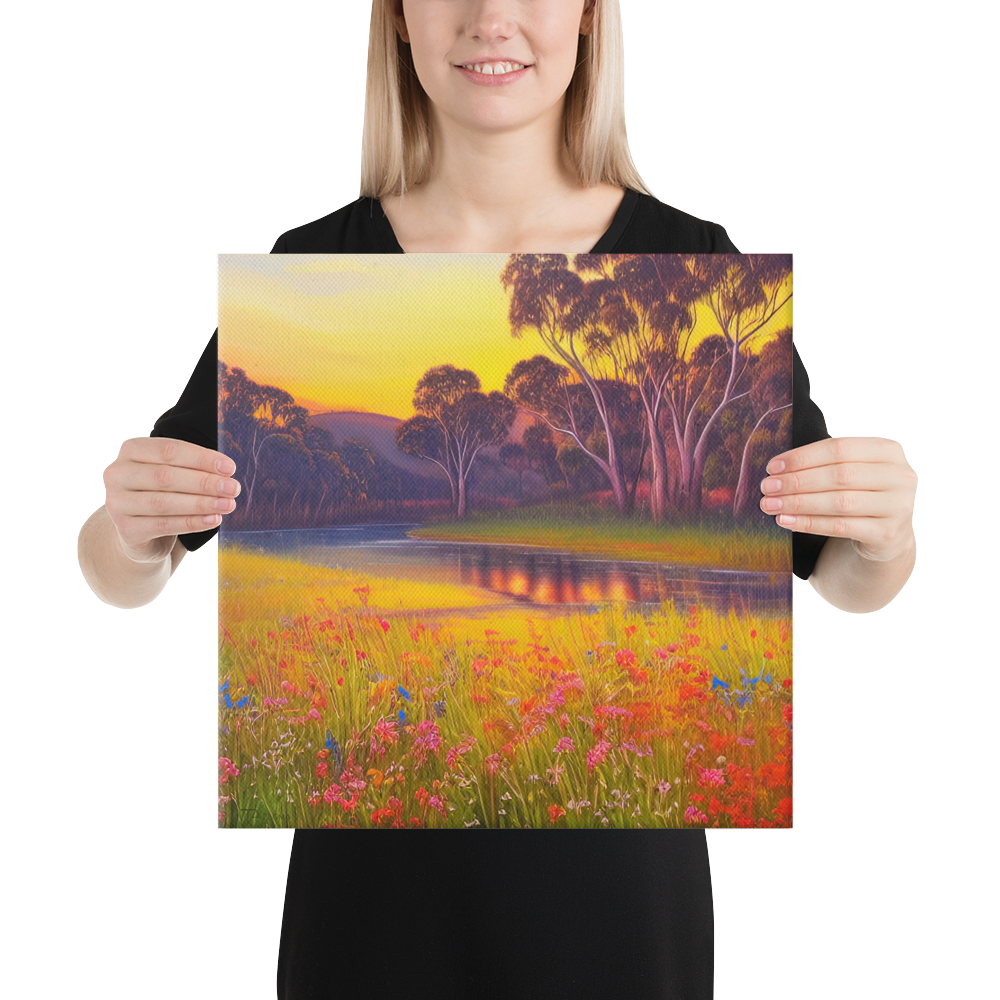 Australia Springtime Landscape Canvas Art Print - Tazloma