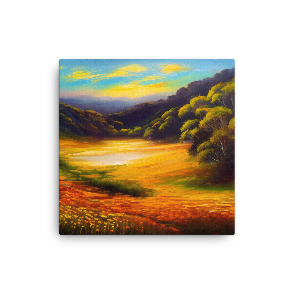 Australia Landscape Valley View Canvas Artwork - Tazloma