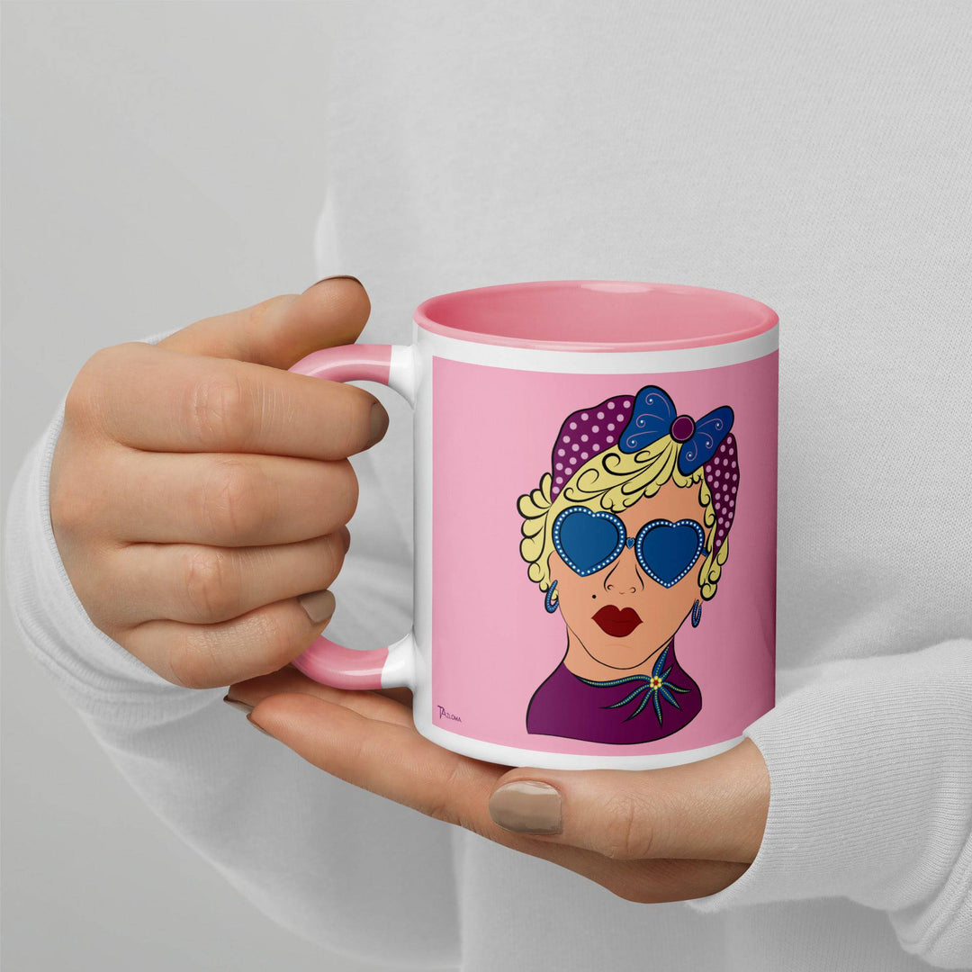 Pop Art Girl Pink Mug