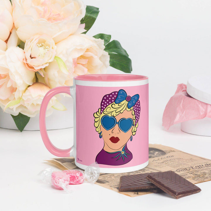 Pop Art Girl Pink Mug